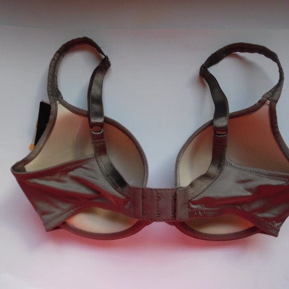 NWT Wacoal Brown Finishing Lace Touch Contour 853268 Lined Casual Bra 32DD - Picture 5 of 5